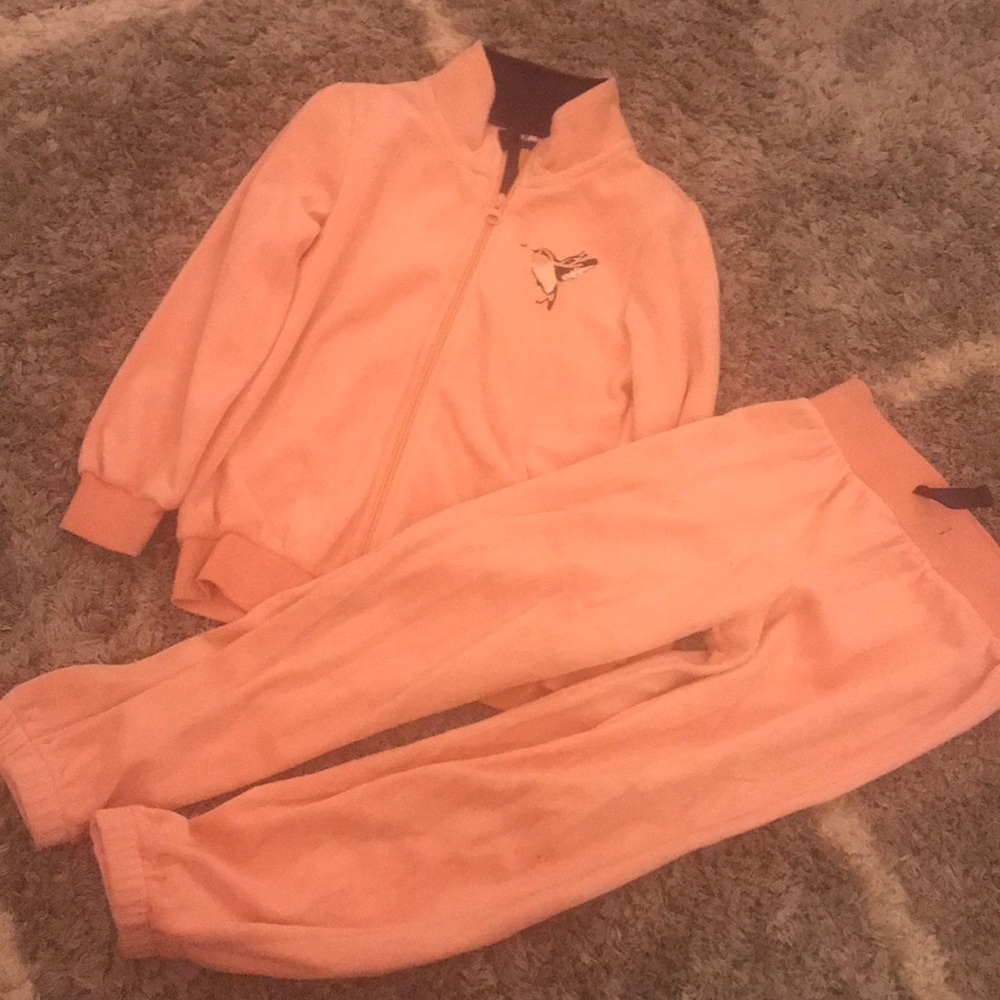Matching top and bottom sweater and sweatpants